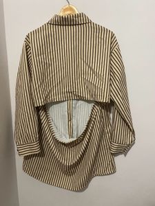 Striped Button-Down oversized Shirt