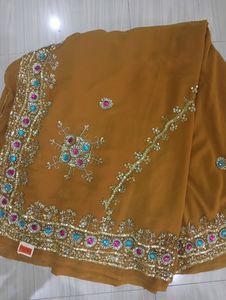 New Heavy Stone Work Saree