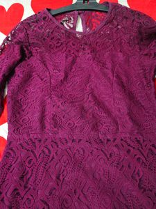 Athena Burgundy Lace Maxi Dress