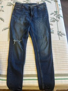 Distressed Dark Wash Jeans