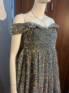 Stunning Off-Shoulder Sequin Gown