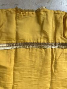 Beautiful Yellow Pearl Embroidered Ladies Kurta