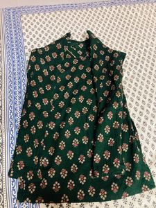 Green Floral Kurta