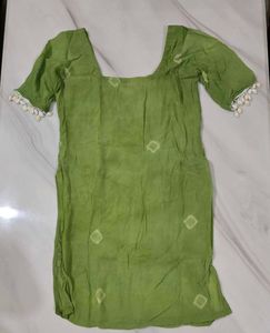 Green Cotton Kurta