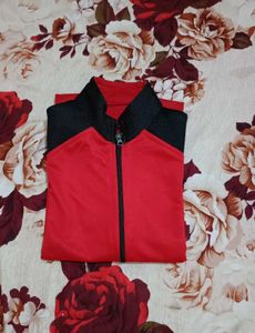 Red & Black Zip-Up Jacket