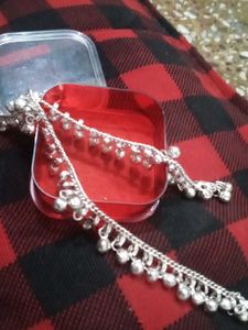 Silver Plated Anklet with Bells
