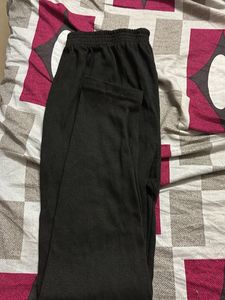 Black woolen leggings