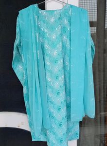 Stitched Salwar Suit Set With Dupatta