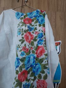 Beautiful PURE COTTON CHIKANKARI Kurti..