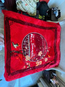 Red Floral Blanket