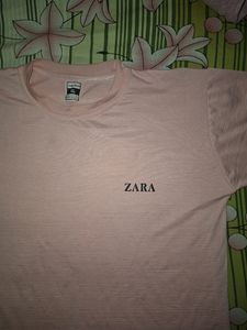 Zara Unisex Pink T-shirt