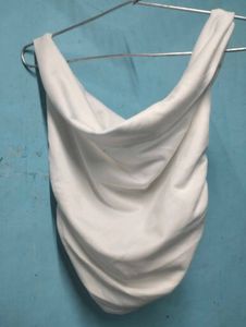 White Colour Cowl Neck Top