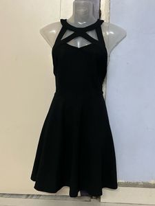 SHEIN BRANDED Chic Black Mini Dress
