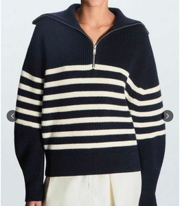 Stripped Zip Up Sweatshirt