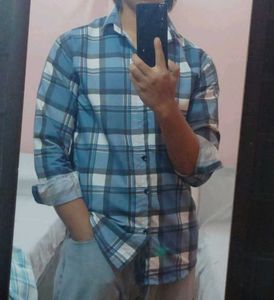 MENS CASUAL SLIM FIT CHECK SHIRT