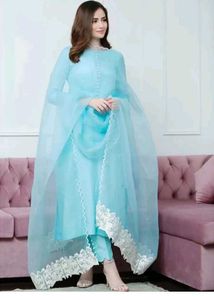 Light Blue Organza Suit