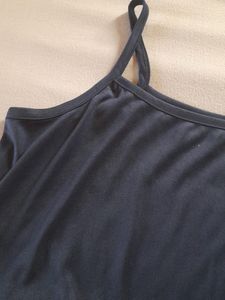 Navy Blue SILK CAMI Singlet Sleevless TOP