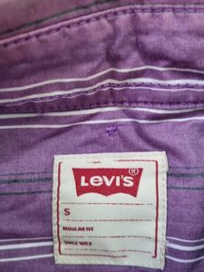 Levi&#39;s Purple Striped Shirt