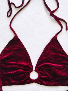 Shein : Velvet Bralette Top