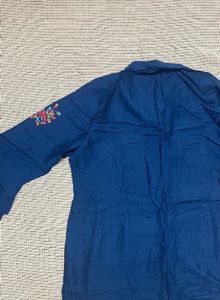 Navy Blue Embroidered Tunic