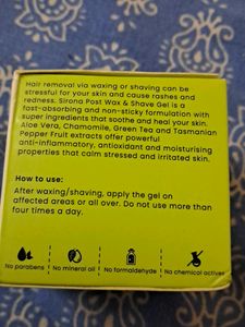 Aloevera Post Wax And Shave Gel
