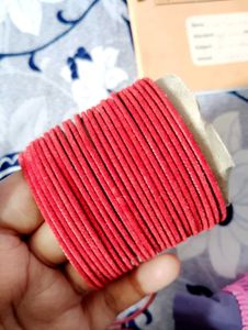 Red Velvet Bangles - Set of 24