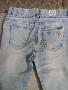 kids woolen cut sleevea jacket, Jean&#39;s Capri ,