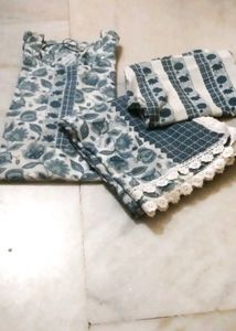 Pure Cotton White Suit