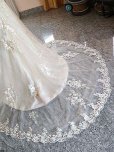 Elegant Lace Trending Champagne Wine Wedding Gown