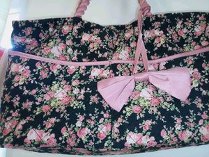 Floral Quilted Tote Bag