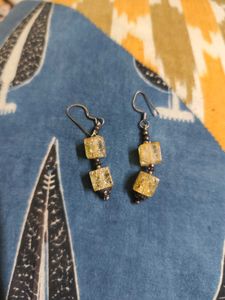 92.5 Pure Silver Citrine Danglers