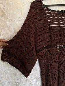 Crochet Brown Top