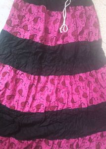 Double Shade Mein Cotton Skirt