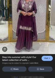 Purple Embroidered Kurta Set