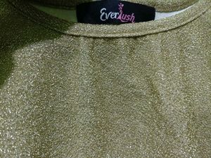 Sparkly Olive Green Crop Top