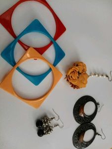 Earrings and Bangle Set