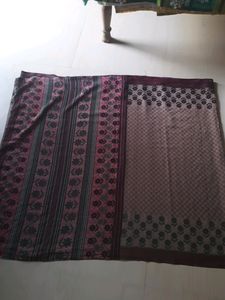Gray silk saree
