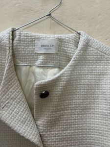 Chic Textured Cream Jacket