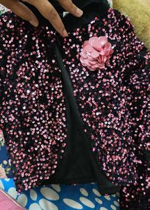 Gown With Black Jacket