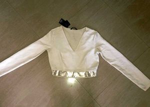 Stylish White Crop Top