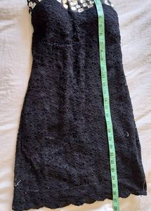 Women Tube Paded Black Frock