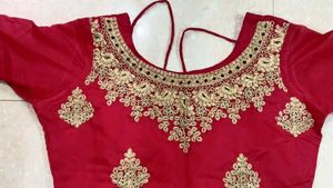 Lovely Embroidery Red Churider Black Patiala Pant