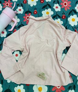 pastel pink shirt top