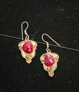 Real Ruby Earrings