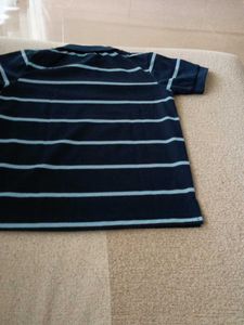 Ralph Lauren Polo Collar blue stripe t-shirt