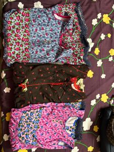 Beautiful Pure Cotton 3 Frocks