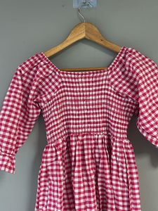Red Gingham Mini Dress