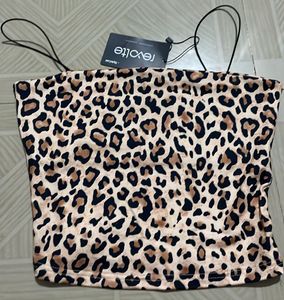 Revolte Leopard Print Crop Top