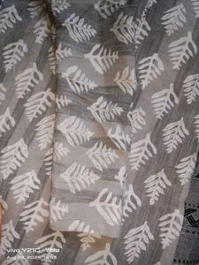 Printed White Kurta