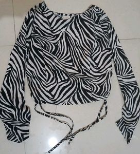 Zebra Printed Crop Top